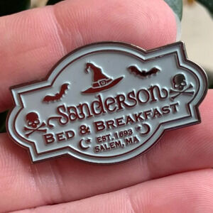 Brand new Hocus Pocus inspired enamel pin "Sanderson Bed and Breakfast"